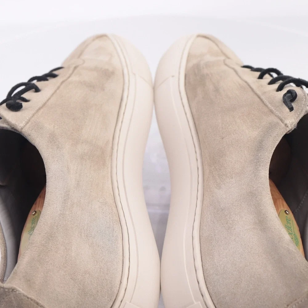 Grenson Mens Sneaker 1 Size 12 WIDE Tan Suede Lace Up Casual Shoes Low England